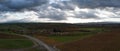 Aerial View of Vineyards and Clouds in Livermore, California Royalty Free Stock Photo