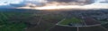 Aerial of Sunset and Vineyards in Livermore, California