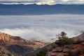 Low Clouds Due to Temperature inversion Royalty Free Stock Photo