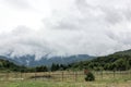 Low clouds mountains. Transfagarasan road. Romania Royalty Free Stock Photo