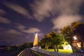 Ocracoke Lighthouse on the Outer Banks of North Carolina shining