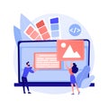 Low code development abstract concept vector illustration.