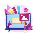 Low code development abstract concept vector illustration. Royalty Free Stock Photo