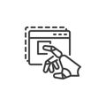 Low code Development line icon