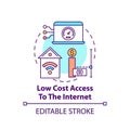 Low cost access to internet concept icon Royalty Free Stock Photo