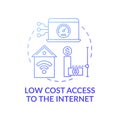 Low cost access to internet dark blue concept icon Royalty Free Stock Photo