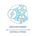 Low-cost energy blue concept icon