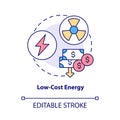 Low-cost energy concept icon