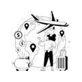 Low cost flights abstract concept vector illustration.