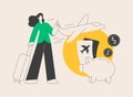 Low cost flights abstract concept vector illustration.