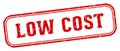 low cost stamp. low cost rectangular stamp on white background Royalty Free Stock Photo