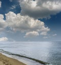 Low dramatic clouds over sea Royalty Free Stock Photo