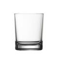 Low empty glass isolated on white with clipping path Royalty Free Stock Photo