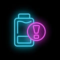 Low energy icon neon vector Royalty Free Stock Photo