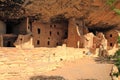 Mesa Verde National Park, Spruce Tree House Pueblo Ruins in Afternoon Light, Colorado, USA Royalty Free Stock Photo