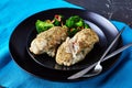 Low-fat chicken fillet baked with ranch seasoning