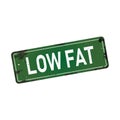 Low fat dirty rusty metal icon plate sign Royalty Free Stock Photo