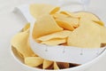 Low fat potato chips Royalty Free Stock Photo