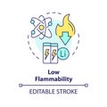 Low flammability multi color concept icon