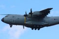 Low flying A400 military transport plane Royalty Free Stock Photo