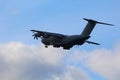 Low flying A400 military transport plane