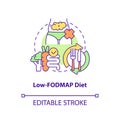 Low FODMAP diet concept icon