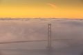 Low fog at Golden Gate Bridge San Francisco Royalty Free Stock Photo