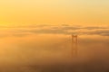 Low fog at Golden Gate Bridge San Francisco Royalty Free Stock Photo