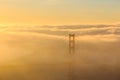 Low fog at Golden Gate Bridge San Francisco Royalty Free Stock Photo