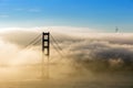 Low fog at Golden Gate Bridge San Francisco Royalty Free Stock Photo