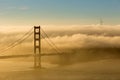 Low fog at Golden Gate Bridge San Francisco Royalty Free Stock Photo