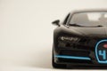 Low front view of toy Bugatti Chiron sports car Royalty Free Stock Photo