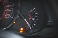 Low Fuel gauge showing fuel dashboard Royalty Free Stock Photo