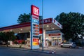 Low fuel prices in Russian petrol station LUKOIL in Belgrade, Serbia.