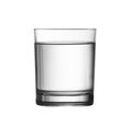 Low full of water glass isolated on white with clipping path Royalty Free Stock Photo