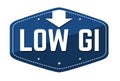 Low Glycemic Index GI label or sticker