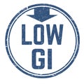 Low Glycemic Index GI sign or stamp