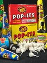 Low Grade hand held fireworks like Pop Its and Party Poppers on a black backdrop Royalty Free Stock Photo