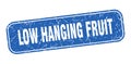 low hanging fruit stamp. low hanging fruit square grungy isolated sign. Royalty Free Stock Photo