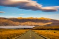 Low and high cloud formations over the mountains near Twizel