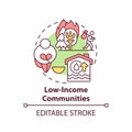 Low-income communities concept icon