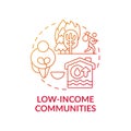 Low-income communities concept icon