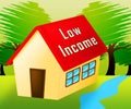 Low Income Homes And Houses Icon For Poverty Stricken Renters And Buyers - 3d Illustration
