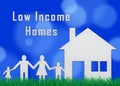 Low Income Homes And Houses For Poverty Stricken Renters And Buyers - 3d Illustration