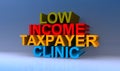 Low income taxpayer clinic on blue