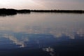 LOW KEY IMAGE OF WIDE OKAVANGO RIVER Royalty Free Stock Photo