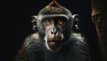 Low key portrait of a monkey primate, generative ai