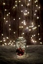 Christmas mason jar decoration Royalty Free Stock Photo