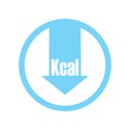 Low kilocalorie graphic sign