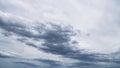 low level thick grey and puffy clouds a dramatic stormy sky Royalty Free Stock Photo